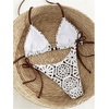 image:imageMakeMeChic Womens Summer 2 Piece Crochet Halter Swimsuit String Triangle Bikini Sets Tie Backless Bathing SuitWhite