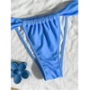 image:imageMakeMeChic Womens Triangle Thong Bikini Sets Halter String High Cut Micro Swimsuit Bathing SuitBlue