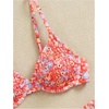 image:imageMakeMeChic Womens 2 Piece Bikini Set Floral Underwire Spaghetti Strap Smocked Bathing SuitOrange