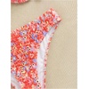 image:imageMakeMeChic Womens 2 Piece Bikini Set Floral Underwire Spaghetti Strap Smocked Bathing SuitOrange