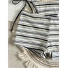 image:imageMakeMeChic Womens 3 Piece Striped Bikini Sets Halter Triangle Bathing Suit Swim Shorts SwimsuitGrey
