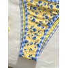 image:imageMakeMeChic Womens Micro Tanning Bikini Sets Cheetah Gingham Sexy Tiny Bathing Suit SwimsuitYellow Blue Floral