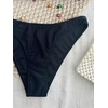 image:imageMakeMeChic Womens Polka Dots Thong Bikini Sets High Cut Micro Sexy Bathing Suit SwimsuitSolid Black