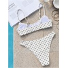 image:imageMakeMeChic Womens Polka Dots Thong Bikini Sets High Cut Micro Sexy Bathing Suit SwimsuitWhite