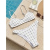 image:imageMakeMeChic Womens Polka Dots Thong Bikini Sets High Cut Micro Sexy Bathing Suit SwimsuitWhite