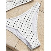 image:imageMakeMeChic Womens Polka Dots Thong Bikini Sets High Cut Micro Sexy Bathing Suit SwimsuitWhite