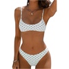 image:imageMakeMeChic Womens Polka Dots Thong Bikini Sets High Cut Micro Sexy Bathing Suit SwimsuitWhite