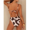 image:imageMakeMeChic Womens 2 Piece Bikini Set Graphic Tie Backless Metal High Cut Bathing SuitMulticolor