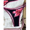 image:imageMakeMeChic Womens 2 Piece Micro Bikini Sets Summer Floral Backless Boho Beach SwimsuitBlack