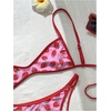 image:imageMakeMeChic Womens 2 Piece Micro Bikini Sets Summer Floral Backless Boho Beach SwimsuitPink