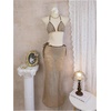image:imageMakeMeChic Womens 3 Piece Bikini Sets Halter Crochet Beaded Triangle Swimsuit with Cover Up SkirtBrown