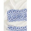 image:imageMakeMeChic Womens Bandeau Strapless Bikini Set Backless Floral Smocked Cut Out Two Piece Swimsuit Bathing SuitBlue