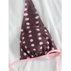 image:imageMakeMeChic Womens Bikini with Shorts Boyshort Bikini Set Halter Tie Backless Y2K Cute SwimsuitsBrown and Pink