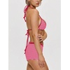 image:imageMakeMeChic Womens Bikini with Shorts Boyshort Bikini Set Halter Tie Backless Y2K Cute SwimsuitsPink