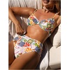 image:imageMakeMeChic Womens Boho Bikini Set Underwire Tie Back High Waist Two Piece SwimsuitMulticolor
