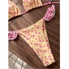 image:imageMakeMeChic Womens Floral Bikini Swimsuits Triangle Cheeky Beach Vacation 2 Piece Bathing SuitsPink