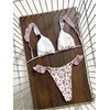 image:imageMakeMeChic Womens Floral Bikini Swimsuits Triangle Cheeky Beach Vacation 2 Piece Bathing SuitsWhite
