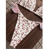 image:imageMakeMeChic Womens Floral Bikini Swimsuits Triangle Cheeky Beach Vacation 2 Piece Bathing SuitsWhite