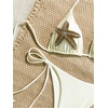 image:imageMakeMeChic Womens Halter Triangle Bikini Set Bathing Suit Shell Beige Medium