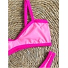 image:imageMakeMeChic Womens Micro Thong Bikini High Waisted Bikini Set Cheeky Swimsuit Bathing Suit SwimwearPink