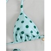 image:imageMakeMeChic Womens Polka Dots Bikini Sets Halter Triangle Tie Side 2 Piece Bathing SuitsMint Green
