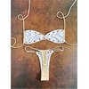image:imageMakeMeChic Womens Punk Y2K Two Piece Thong Mini Bikini Sets Gothic String Grommet Eyelet Micro Bathing SuitsGold