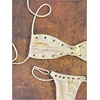 image:imageMakeMeChic Womens Punk Y2K Two Piece Thong Mini Bikini Sets Gothic String Grommet Eyelet Micro Bathing SuitsGold