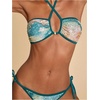 image:imageMakeMeChic Womens Sequin Bikini Sets Sparkly Tie Dye Criss Cross Halter Tie Side Bathing SuitMulticolor