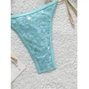 image:imageMakeMeChic Womens Summer String Sexy Bikini Sets Sequin Halter Triangle Swimsuits Two Piece Bathing SuitBlue