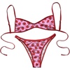 image:imageMakeMeChic Womens 2 Piece Micro Bikini Sets Summer Floral Backless Boho Beach SwimsuitPink