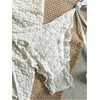 image:imageMAKEMECHIC Womens 3 Piece Summer Bathing Suit Floral Lace Seashell Triangle Bikini Sets with Beach SarongsApricot