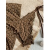 image:imageMAKEMECHIC Womens 3 Piece Summer Bathing Suit Floral Lace Seashell Triangle Bikini Sets with Beach SarongsBrown