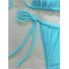 image:imageMakeMeChic Womens 2 Piece Bikini Sets Halter Triangle High Cut Thong Bathing SuitsBlue