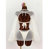 image:imageMakeMeChic Womens 3 Piece Swimsuit Triangle Thong Bikini Sets Bathing Suit Crochet Beach Cover Ups DressApricot