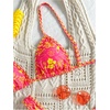 image:imageMakeMeChic Womens Bikini Sets Floral Print Spaghetti Strap High Cut Swimsuit BeachwearOrange
