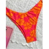 image:imageMakeMeChic Womens Floral Bikini Set Twist Tie Back High Cut Two Piece Bathing SuitsMulticolor