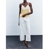 image:imageMakeMeChic Womens Satin Lace Camisole Top V Neck Sleeveless Going Out Party Tank TopsYellow