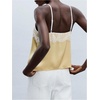 image:imageMakeMeChic Womens Satin Lace Camisole Top V Neck Sleeveless Going Out Party Tank TopsYellow