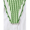 image:imageMakeMeChic Womens Striped Triangle Bikini Set Halter String Tie Backless Bathing SuitGreen