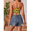 image:imageMakeMeChic Womens Summer Floral Halter Tops Tie Front Backless Crop Tank Top Sleeveless Beach Vacation OutfitsMulticolor