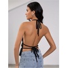 image:imageHalter Tops for Women Going Out Tops Y2k Ruffle Summer TopBlack