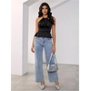 image:imageHalter Tops for Women Going Out Tops Y2k Ruffle Summer TopBlack