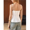 image:imageMAKEMECHIC Womens Camisole Square Neck Babydoll Tie Shoulder Sleeveless Summer Going Out TopsWhite