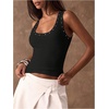 image:imageMAKEMECHIC Womens Summer Punk Y2K Tank Top Rivet Studded Wide Strap Sleeveless Crop TopsBlack