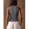 image:imageMAKEMECHIC Womens Summer Punk Y2K Tank Top Rivet Studded Wide Strap Sleeveless Crop TopsDark Grey