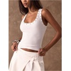 image:imageMAKEMECHIC Womens Summer Punk Y2K Tank Top Rivet Studded Wide Strap Sleeveless Crop TopsWhite