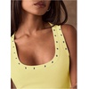image:imageMAKEMECHIC Womens Summer Punk Y2K Tank Top Rivet Studded Wide Strap Sleeveless Crop TopsYellow