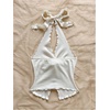 image:imageMakeMeChic Womens Backless Halter Tank Top Twist Sexy Cute Summer Going Out TopsBeige