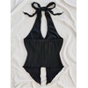 image:imageMakeMeChic Womens Backless Halter Tank Top Twist Sexy Cute Summer Going Out TopsBuckle Black