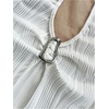 image:imageMakeMeChic Womens Backless Halter Tank Top Twist Sexy Cute Summer Going Out TopsBuckle White